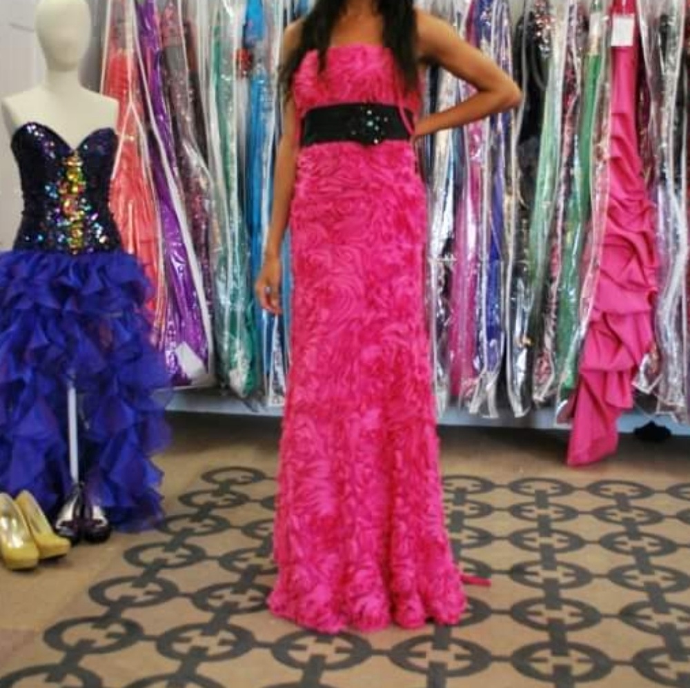 Mori Lee Hot Pink formal dress